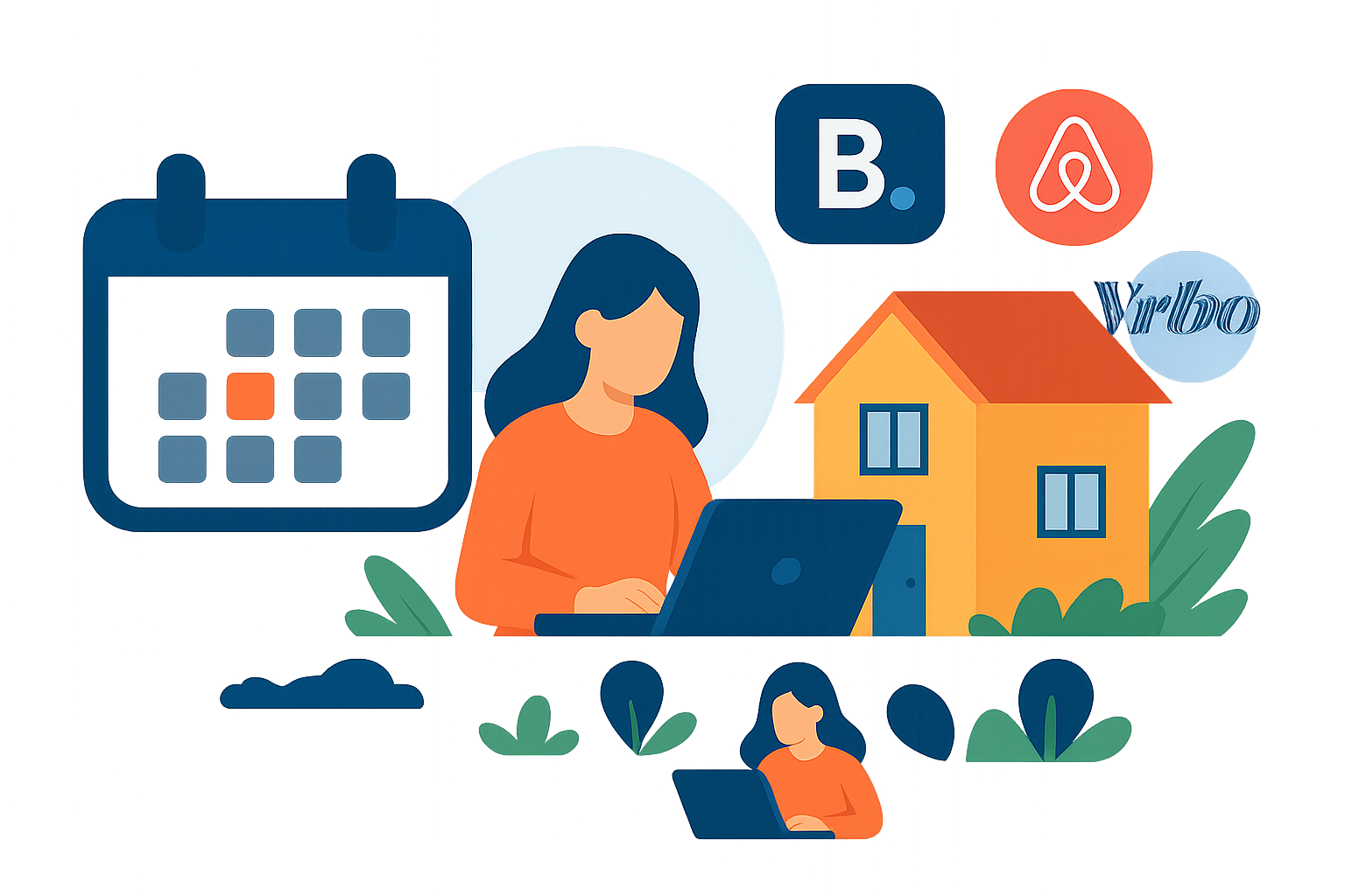 Hero ilustracija: kalendar i turistički smještaj